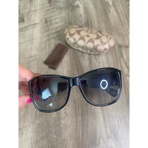 Coach Allie Black Butterfly Sunglasses w/ Silver Crystal S460 Glasses Sunnies